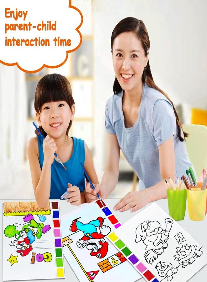 JZILU Watercolor Coloring Book for Kids, Paint with Water- Magic Paint Set Water Painting Book for Toddlers- Arts and Crafts Kit for Girls Boys Travel Activities -Stocking Stuffers for Kids - Image 5